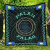 Palau Polynesian Quilt Turquoise Love Style J11 Quilt  Quilt